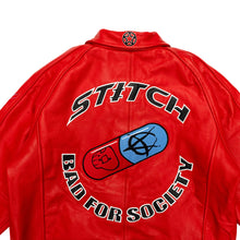 Load image into Gallery viewer, BAD FOR SOCIETY* LEATHER JACKETStitch LC
